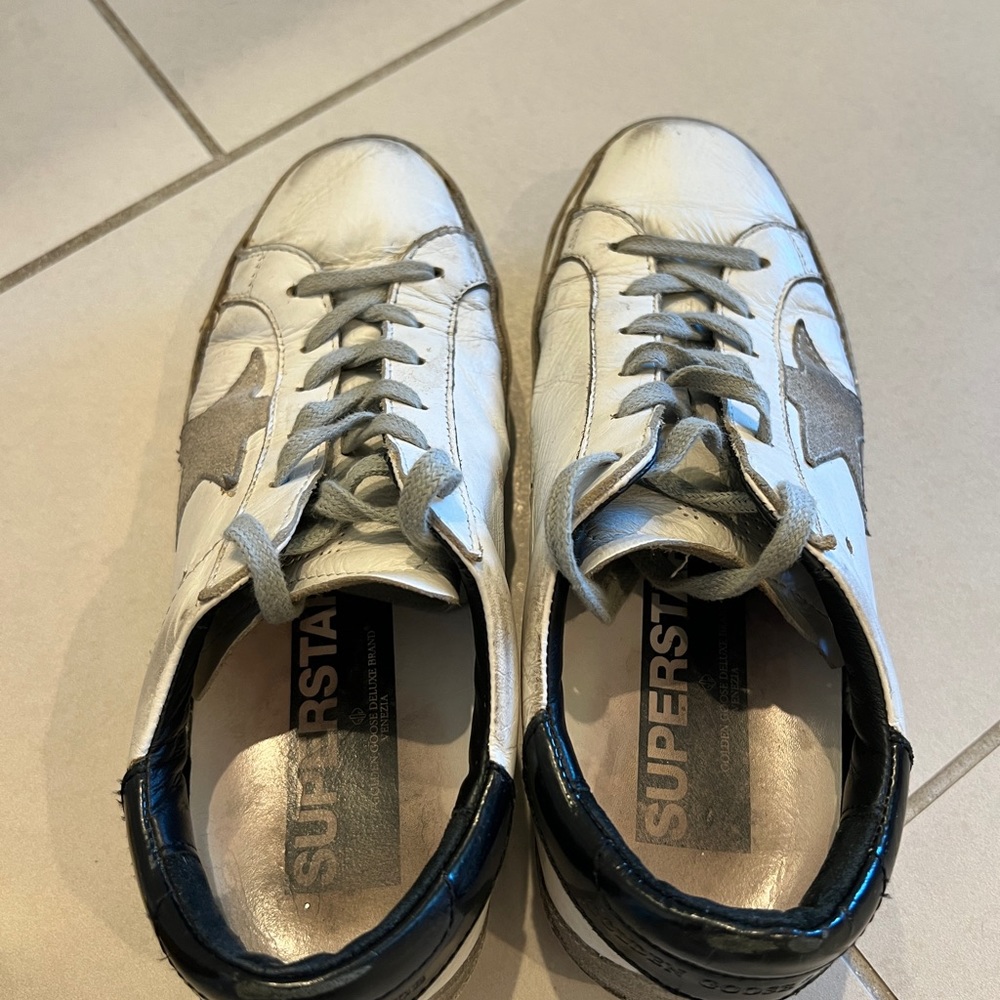 Golden Goose White/Black/Cream Sneakers - Picture 5 of 10